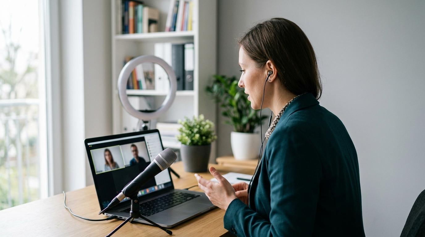 Featured image for "Virtual Interview Tips: 15 Ways to Look and Sound Your Best on Zoom"